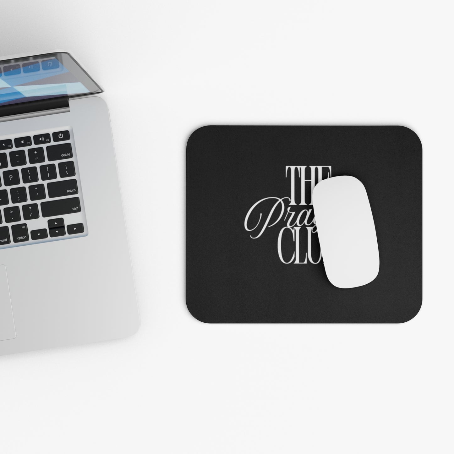 The Prayer Club Mouse Pad - Spiritual Inspiration Desk Accessory, Stylish Rectangle Mat, Gift for Religious Friends, Home Office Decor,