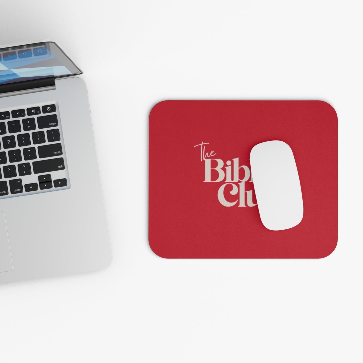 Bible Club Mouse Pad, Christian Desk Accessory, Office Decor, Inspirational Gift, Faith-Based Study Essential, Scripture Work Mat