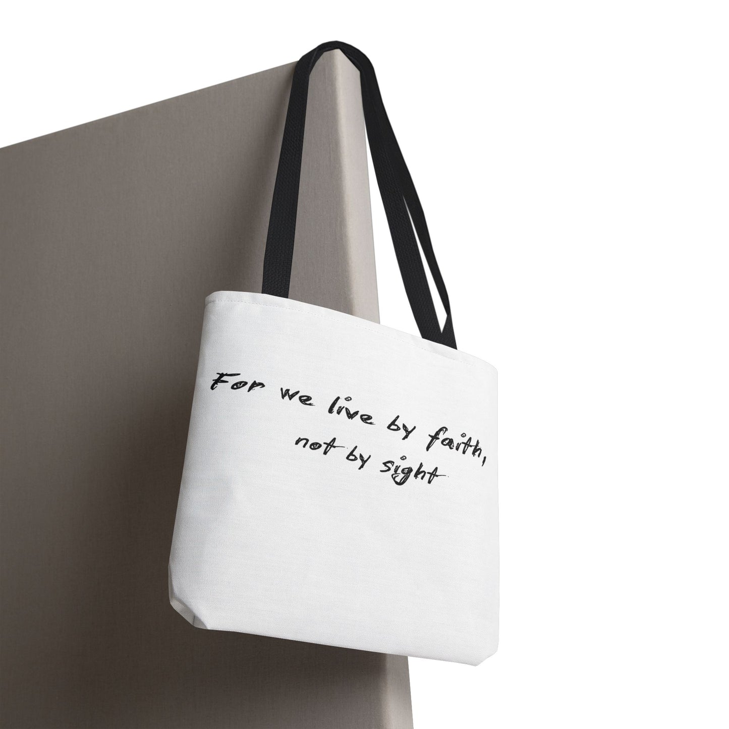 Live by Faith Inspirational Tote Bag – Faith Quote, Motivational Bag, Canvas Carryall, Gift for Her, Bible Verse Shoulder Bag