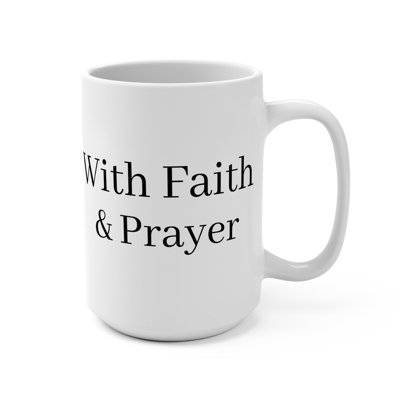 Faith & Prayer Motivational Mug, Perfect Gift for Christians, Daily Inspiration