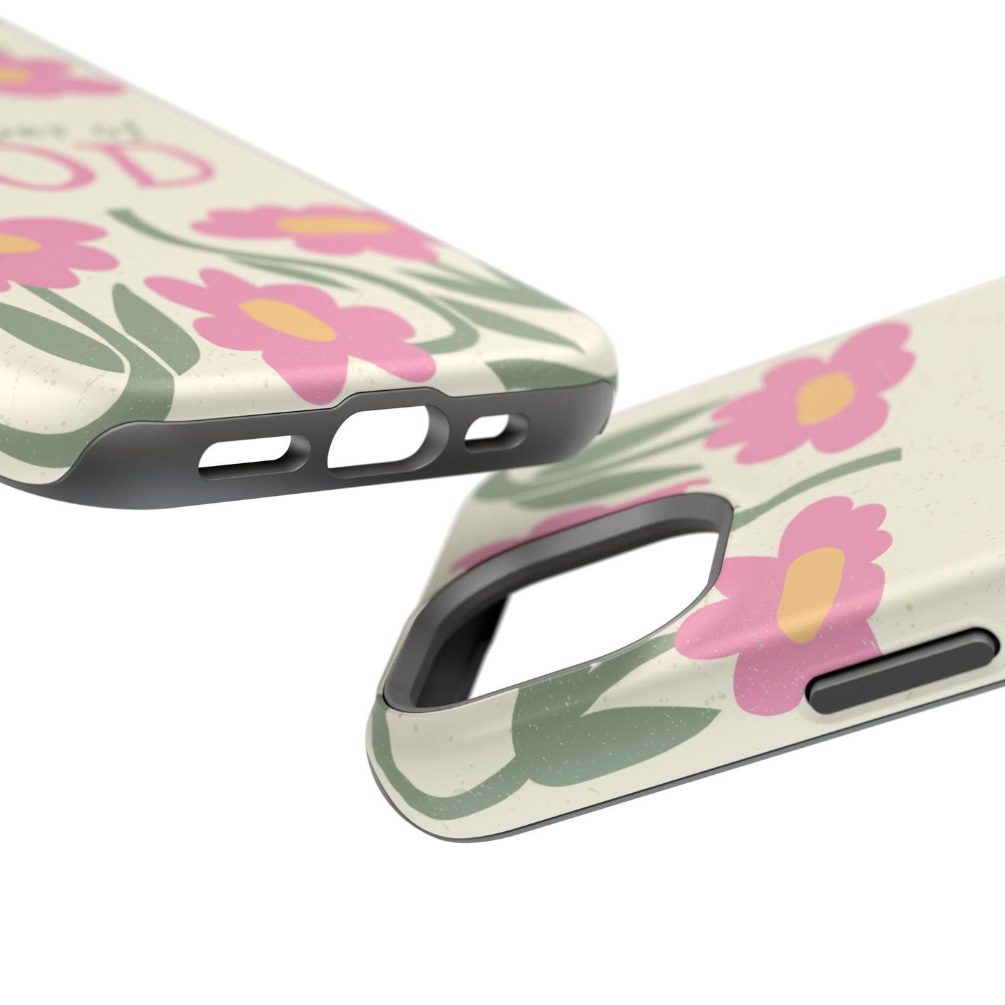 Floral Worshiper of God Design, Impact-Resistant Phone Case, Cute Ideal Gift for Believers, Faith-Inspired Accessories