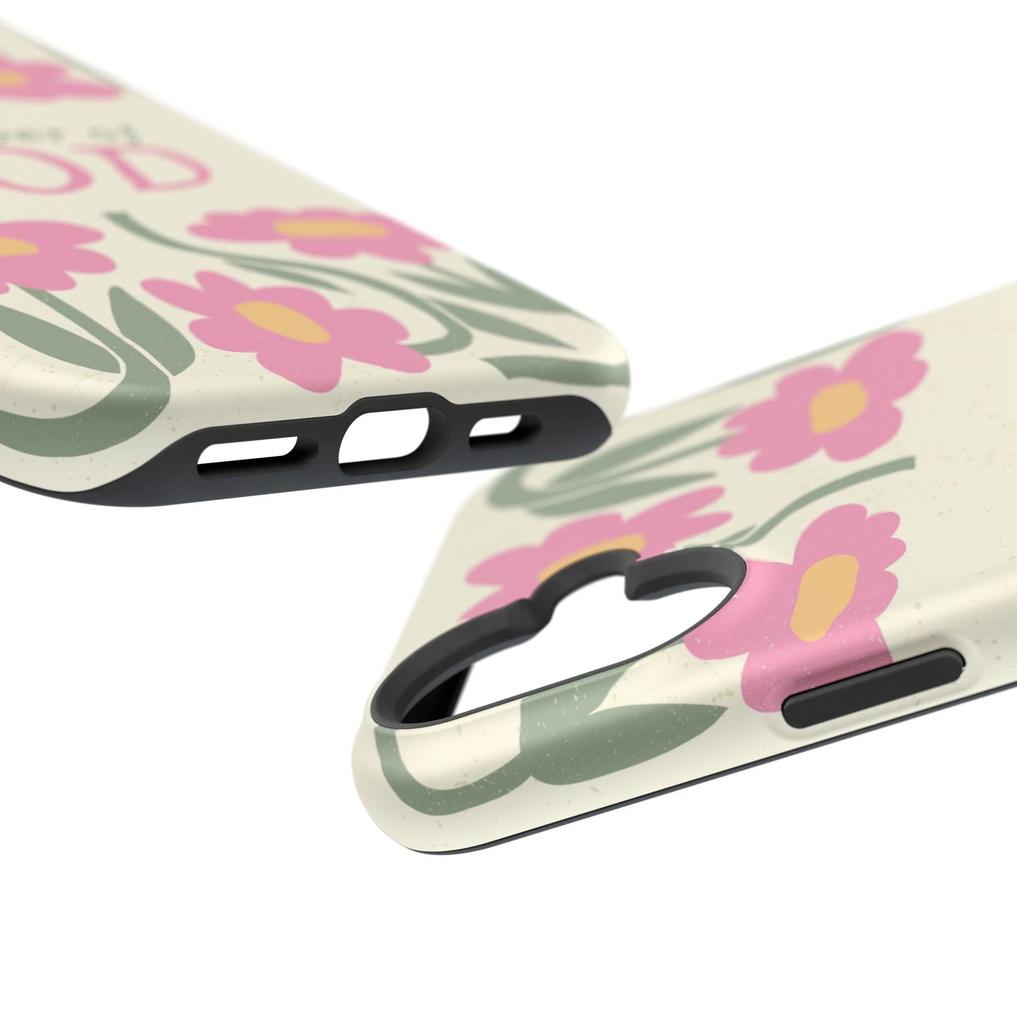 Floral Worshiper of God Design, Impact-Resistant Phone Case, Cute Ideal Gift for Believers, Faith-Inspired Accessories