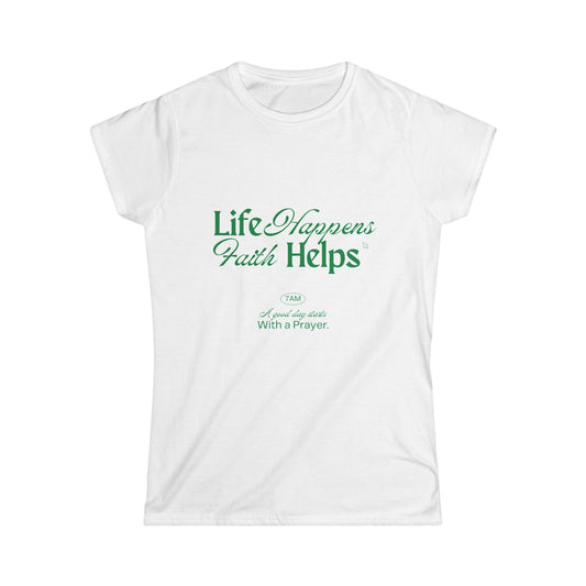 Faith Helps Women&#039;s Softstyle Tee - Inspirational Shirt, Motivational T-Shirt, Gifts for Her, Casual Wear, Faith Apparel
