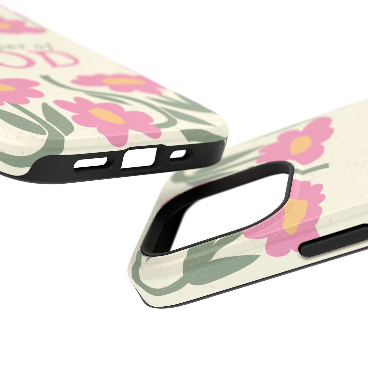 Floral Worshiper of God Design, Impact-Resistant Phone Case, Cute Ideal Gift for Believers, Faith-Inspired Accessories