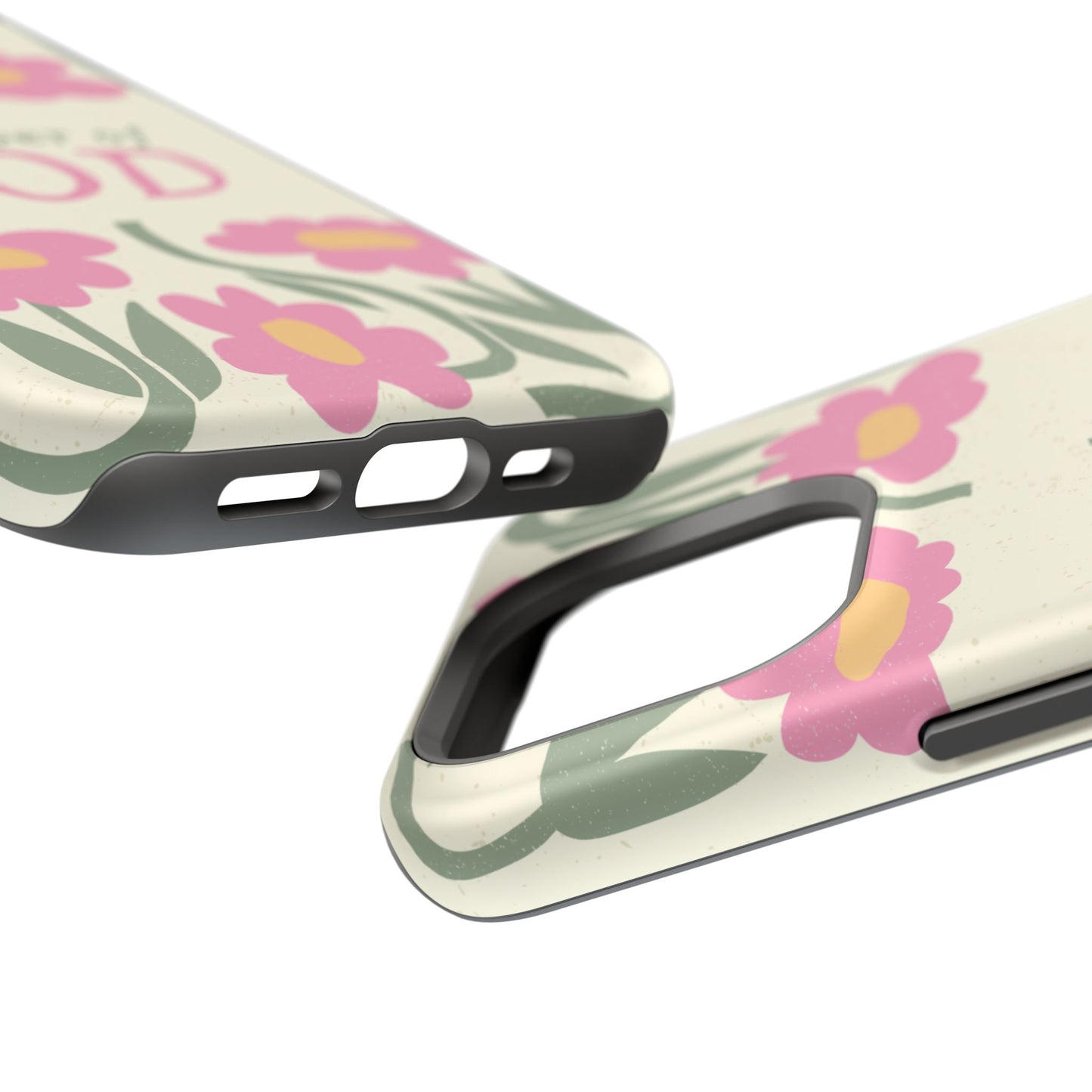 Floral Worshiper of God Design, Impact-Resistant Phone Case, Cute Ideal Gift for Believers, Faith-Inspired Accessories