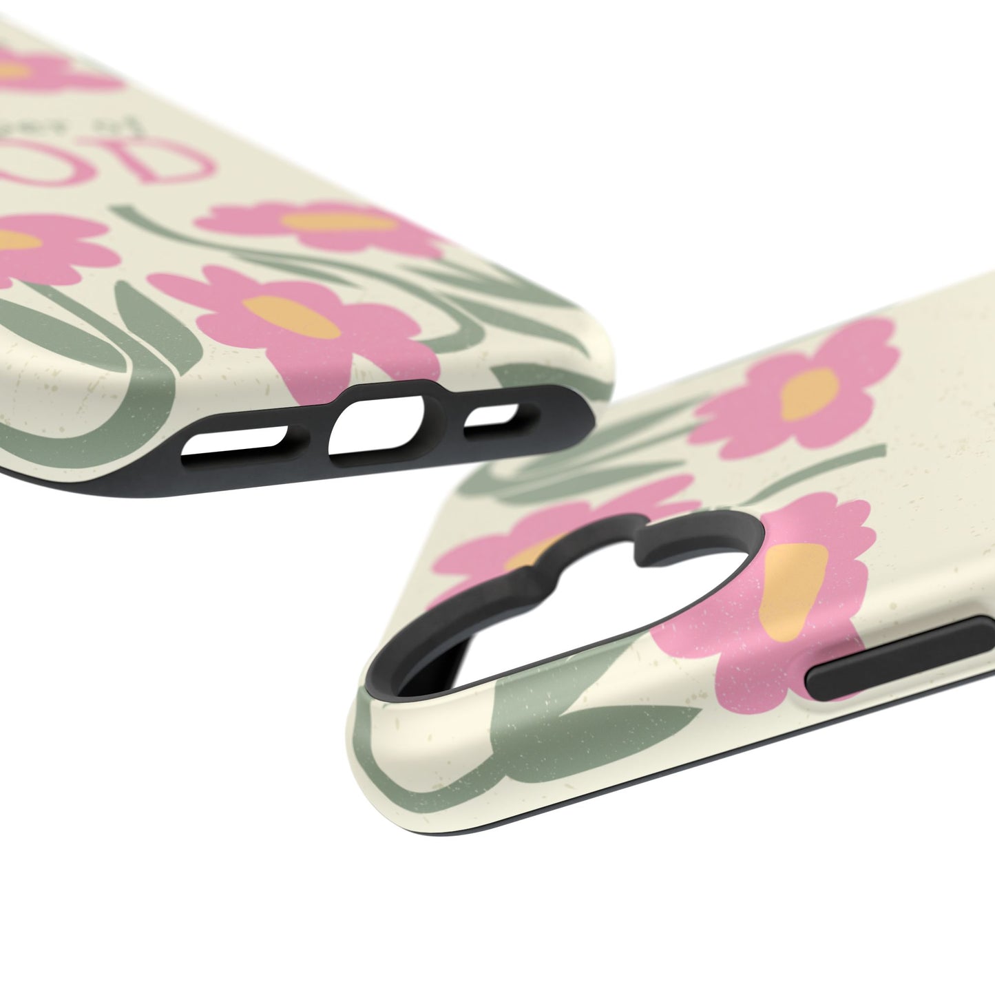 Floral Worshiper of God Design, Impact-Resistant Phone Case, Cute Ideal Gift for Believers, Faith-Inspired Accessories