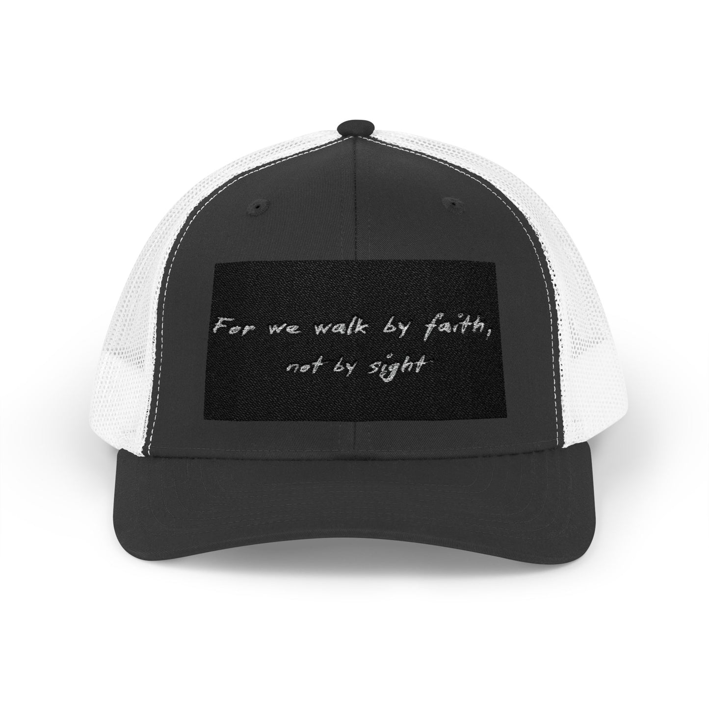 Walk by Faith-Inspired Snapback Trucker Cap | Christian Gift, Inspirational Hat, Faith-Based Headwear, Casual Religious Cap, Everyday Faith
