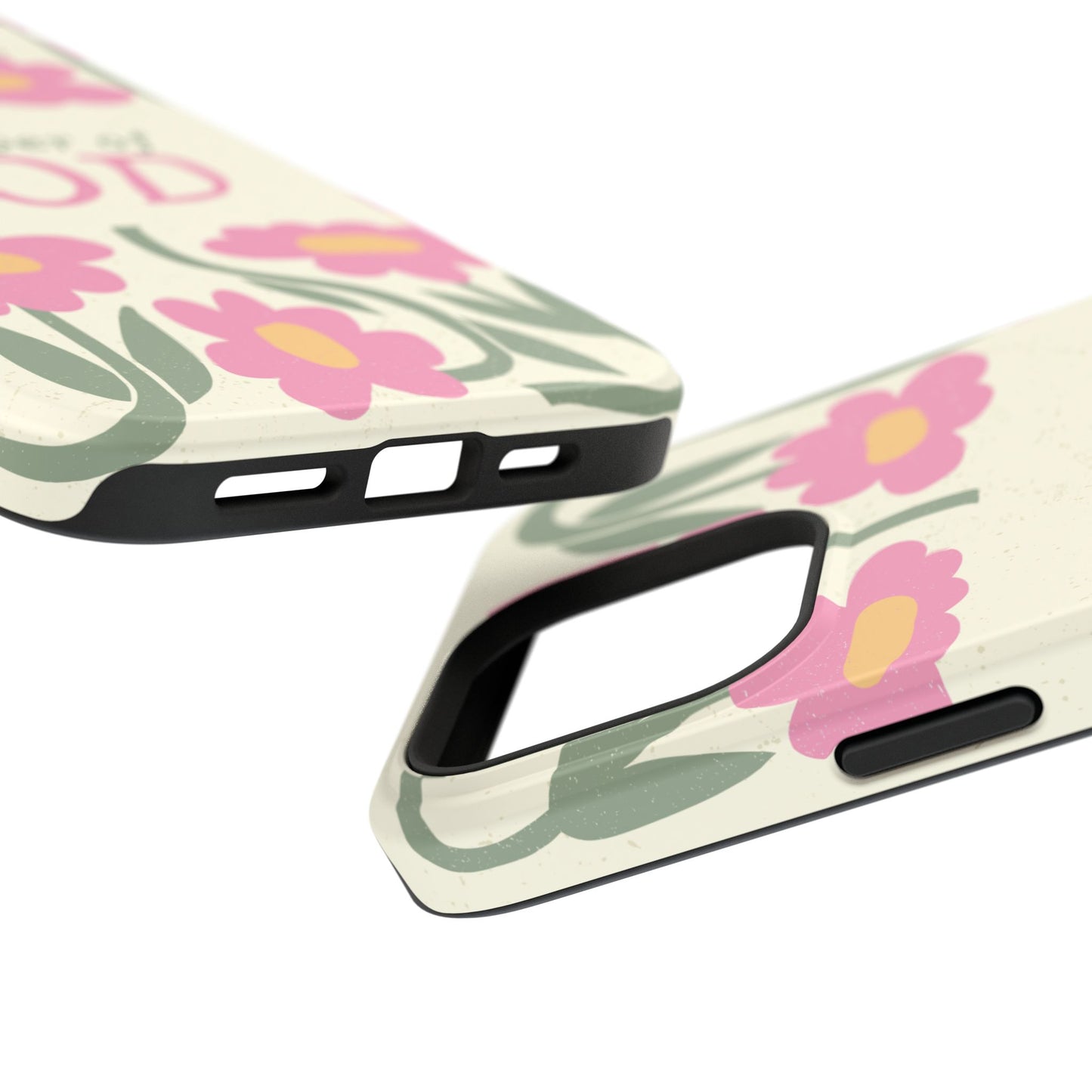 Floral Worshiper of God Design, Impact-Resistant Phone Case, Cute Ideal Gift for Believers, Faith-Inspired Accessories