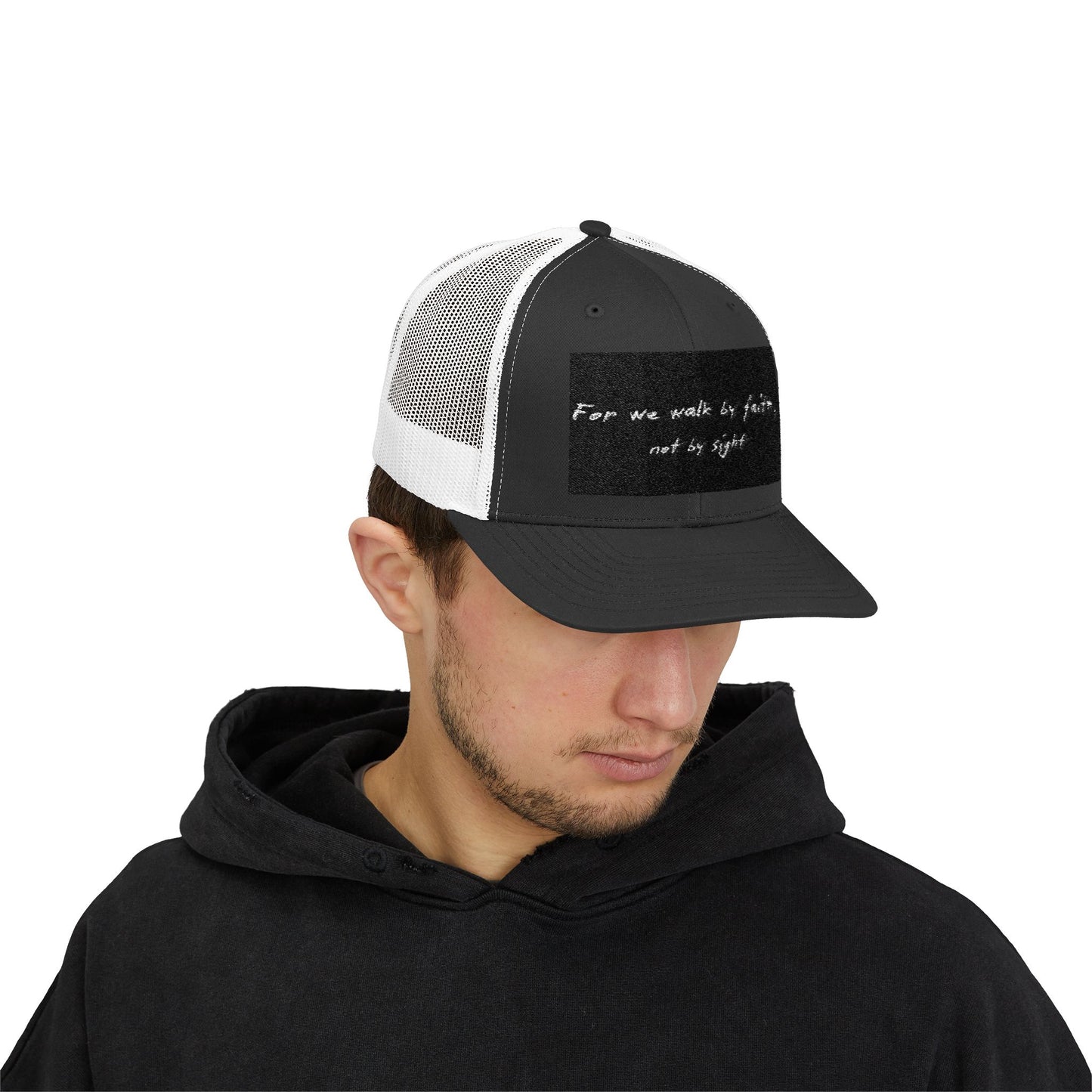 Walk by Faith-Inspired Snapback Trucker Cap | Christian Gift, Inspirational Hat, Faith-Based Headwear, Casual Religious Cap, Everyday Faith