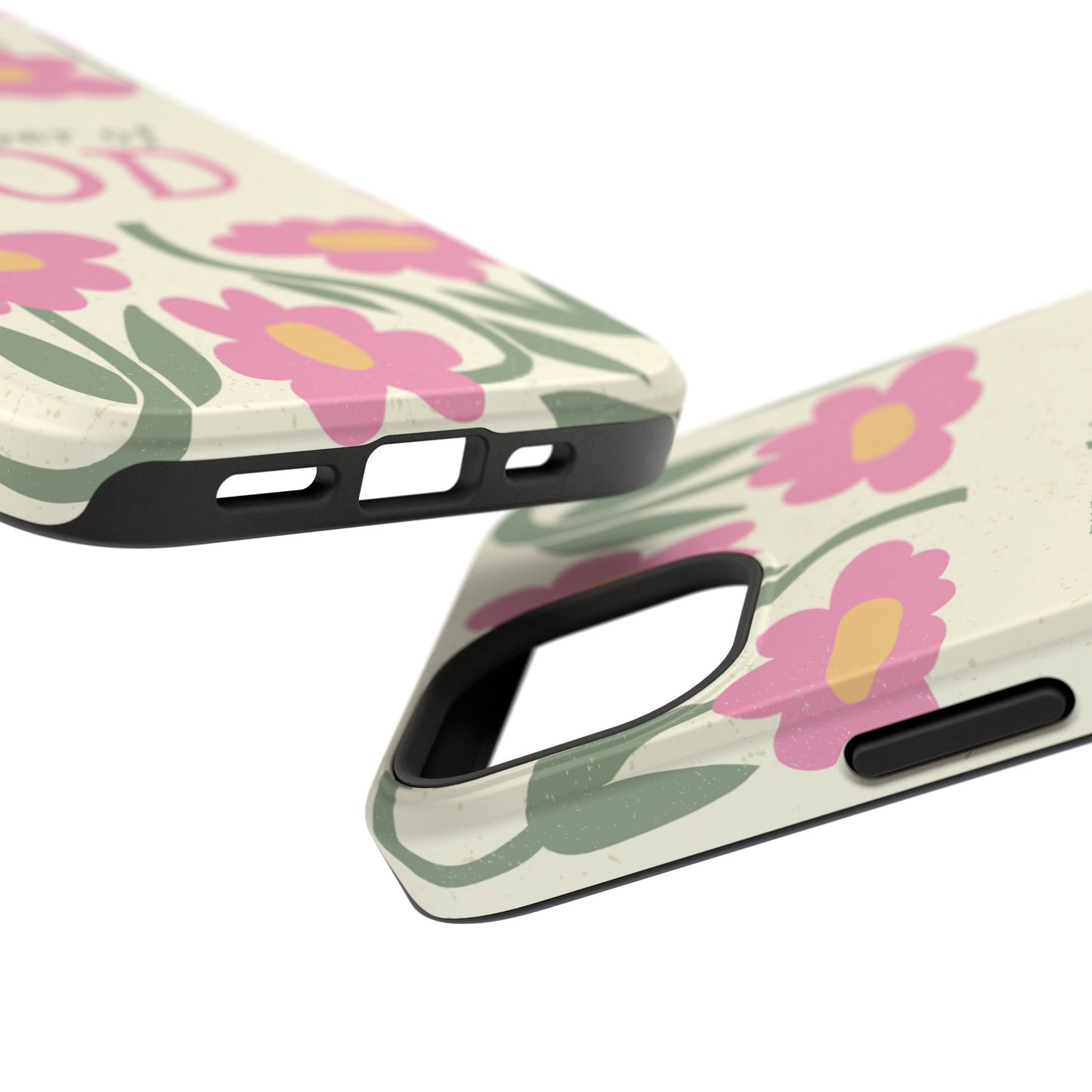 Floral Worshiper of God Design, Impact-Resistant Phone Case, Cute Ideal Gift for Believers, Faith-Inspired Accessories