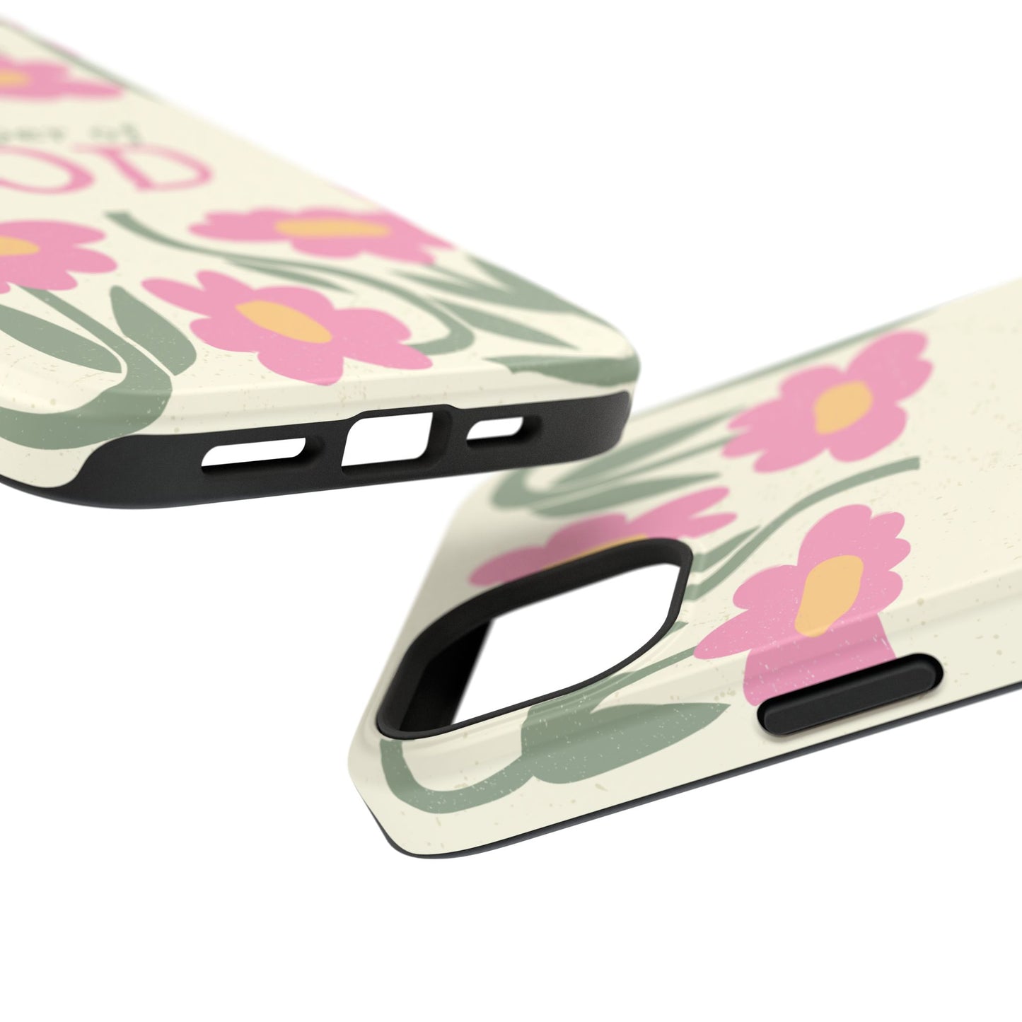 Floral Worshiper of God Design, Impact-Resistant Phone Case, Cute Ideal Gift for Believers, Faith-Inspired Accessories
